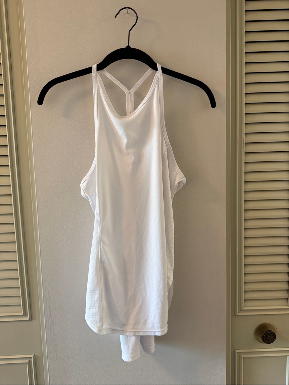 Layer 8 White Racerback Performance Tank